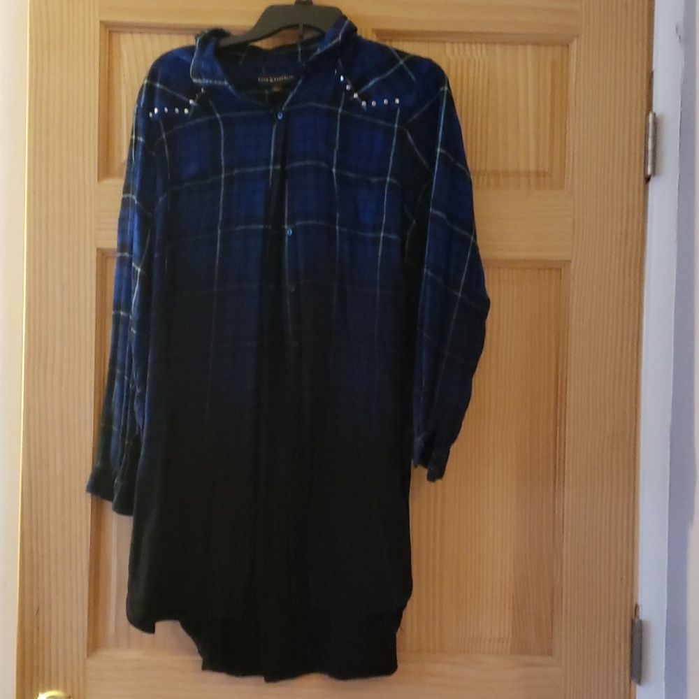 Flannel button up dress
